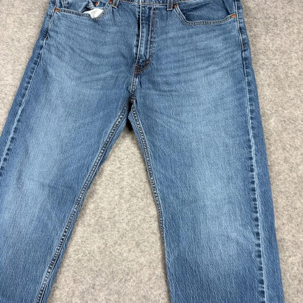 Levi's 505 Jeans Mens 36x32 Straight‎ Leg Regular Fit Medium Wash Blue Denim